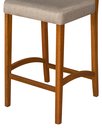 Ver imagem 6 de Kit 4 Banquetas Alta Roma Rattan Luxo Balcão Sacada Pés em Madeira Maciça Premium Banco Cor Bege
