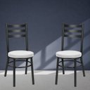 Ver imagem 5 de Conjunto 4 Cadeiras para Sala de Jantar Debrum Pintada Preto/Branco