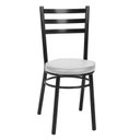 Ver imagem 3 de Kit 4 Cadeiras para Sala de Jantar Pintadas CP80 Debrum Preto/Branco