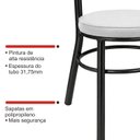 Ver imagem 7 de Conjunto 4 Cadeiras para Sala de Jantar Debrum Pintada Preto/Branco