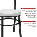 Ver imagem 6 de Conjunto 4 Cadeiras para Sala de Jantar Debrum Pintada Preto/Branco