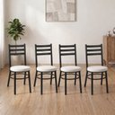Ver imagem 3 de Conjunto 4 Cadeiras para Sala de Jantar Debrum Pintada Preto/Branco