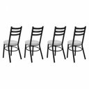 Ver imagem 2 de Conjunto 4 Cadeiras para Sala de Jantar Debrum Pintada Preto/Branco