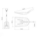 Ver imagem 2 de Pá Carvoeira 481-20 em Aço com Cabo de Madeira 71 Cm com Empunhadura Plástica Reta Ergonô