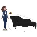 Ver imagem 4 de Recamier Divã Namoradeira Olivia Lado Direito Veludo Confortável Preto Loja Sheep