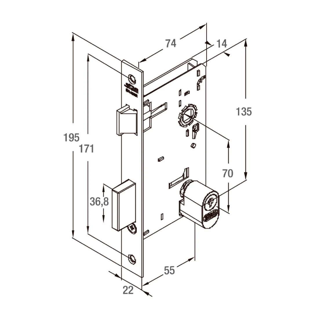 Fechadura Wc 823/29i Aisi Inox Escovado Stam - 2