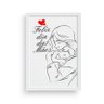 Quadro Decorativo com Moldura Feliz Dia das Mães Branco - 30x40cm - 2