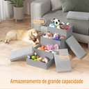 Ver imagem 7 de Escada para Cachorro 4 Degraus Dobrável com Baú Organizador Cinza