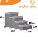 Ver imagem 4 de Escada para Cachorro 4 Degraus Dobrável com Baú Organizador Cinza