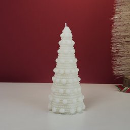 Vela Decorativa Árvore de Natal Tricô - 5