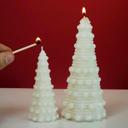 Vela Decorativa Árvore de Natal Tricô - 3