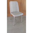 Ver imagem 4 de Kit 4 Cadeiras de Jantar Linho Areia com Courino Caramelo