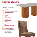 Ver imagem 7 de Mesa de Jantar Eloise 180cm Tampo MDF Vidro Canto Copo com 6 Cadeiras Carolina