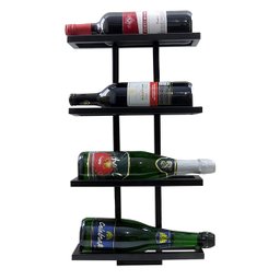 Adega em Metalon Suspensa para Até 04 Garrafas - Preto - 1