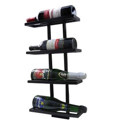 Adega em Metalon Suspensa para Até 04 Garrafas - Preto - 5