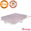 Ver imagem 2 de Colchão Casal BF Infantil Espuma D20 Selada Antialérgico 138x188x12cm - 