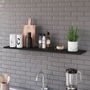 Ver imagem 2 de Prateleira Flutuante para Cozinha Kit 4 com Suporte Invisível 91cm Yara Preto - Lumil Lumil Móveis