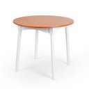 Ver imagem 1 de Mesa de Jantar Colonial Clássica Rústica Redonda Branca/mel