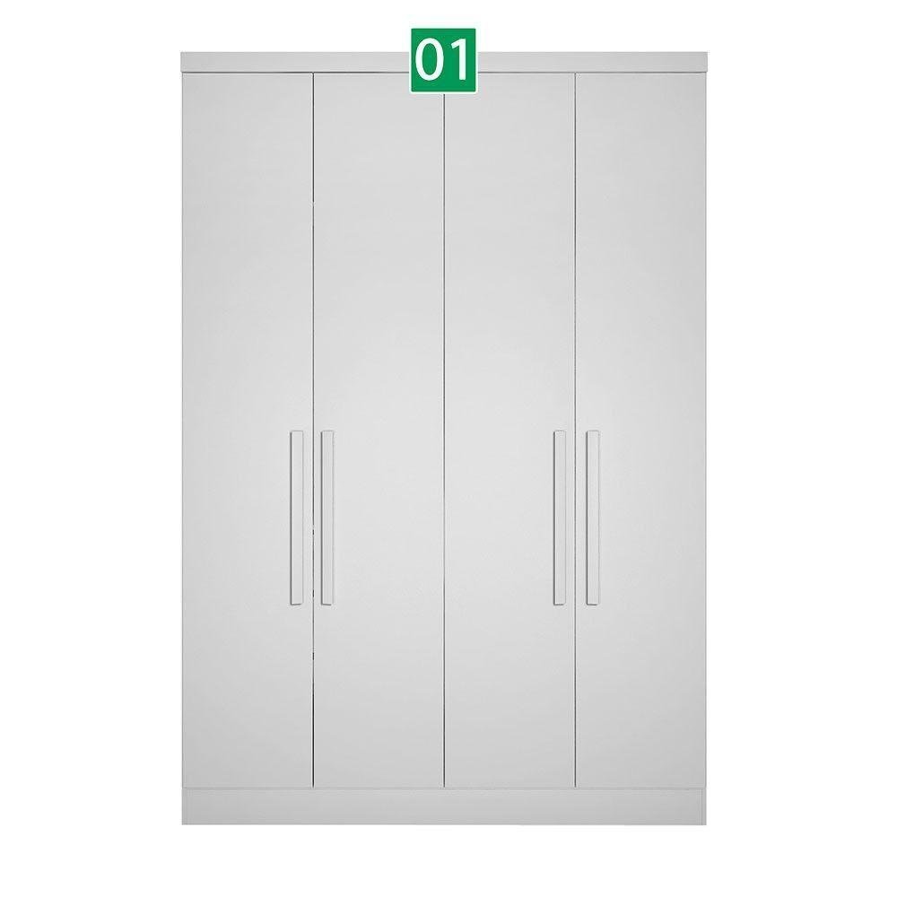 Guarda-roupa Em Mdf Com 9 Portas E 6 Gavetas Branco - 7