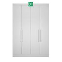 Ver imagem 7 de Guarda-roupa Em Mdf Com 9 Portas E 6 Gavetas Branco