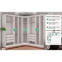 Ver mais imagens de Guarda-roupa Em Mdf Com 9 Portas E 6 Gavetas Branco