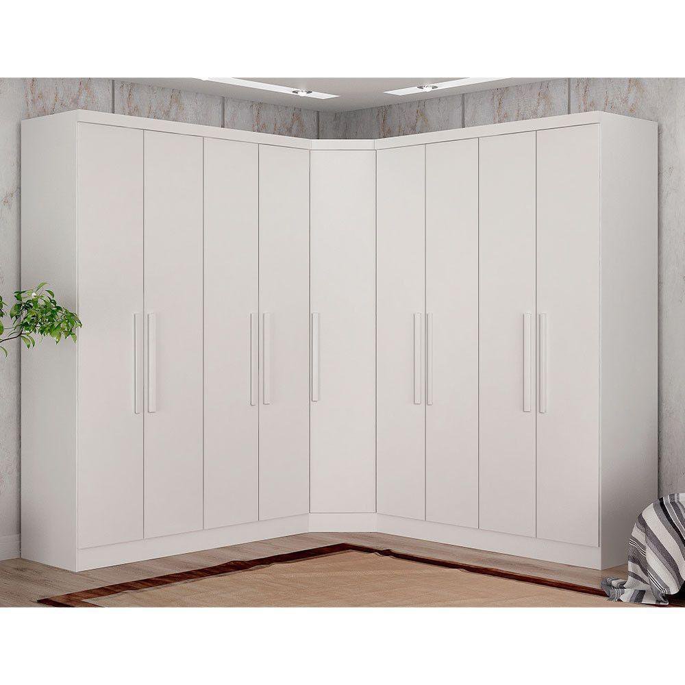 Guarda-roupa Em Mdf Com 9 Portas E 6 Gavetas Branco - 1