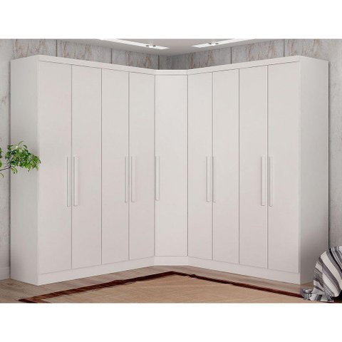 Guarda-roupa Em Mdf Com 9 Portas E 6 Gavetas Branco