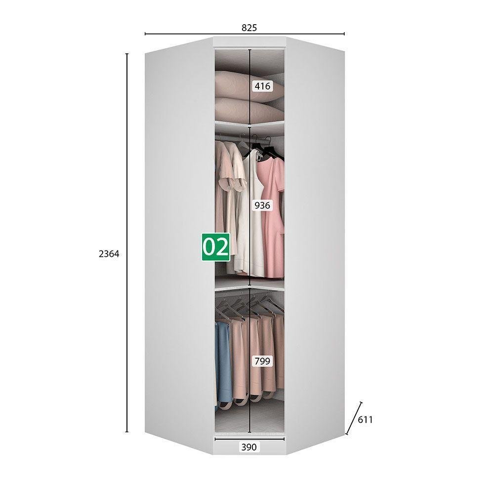 Guarda-roupa Em Mdf Com 9 Portas E 6 Gavetas Branco - 4