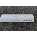 Ver imagem 6 de KIT COM 10 PLACAS BRAILE DO 1° AO 10° ANDAR ALUMINIO