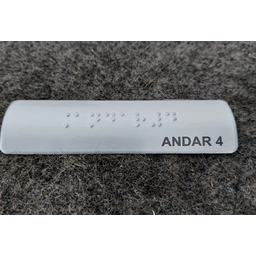 KIT COM 10 PLACAS BRAILE DO 1° AO 10° ANDAR ALUMINIO - 6
