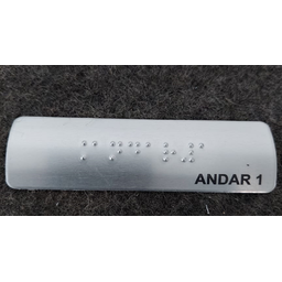 KIT COM 10 PLACAS BRAILE DO 1° AO 10° ANDAR ALUMINIO - 3