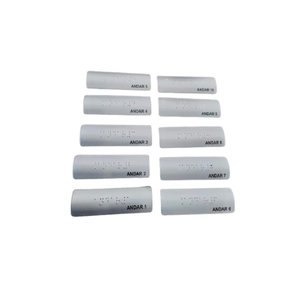 KIT COM 10 PLACAS BRAILE DO 1° AO 10° ANDAR ALUMINIO