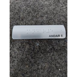 KIT COM 10 PLACAS BRAILE DO 1° AO 10° ANDAR ALUMINIO - 7