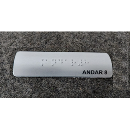 KIT COM 10 PLACAS BRAILE DO 1° AO 10° ANDAR ALUMINIO - 10