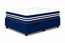 Ver imagem 2 de Kit Cama Box Baú Solteiro 88x188 cm + Colchão Molas Ensacada Solteiro 24 cm Azul Suede