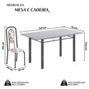 Ver imagem 3 de Conjunto Sala de Jantar com 6 Cadeiras Lara Prata/Arabesco