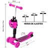 PATINETE INF. 3 RODA 5 EM1 JOANINHA COM CESTO E LUZ Cor:Rosa - 3
