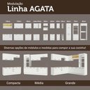 Ver imagem 2 de Kit com Balcão e Armário Aéreo Multiuso 120cm Branco/rustic Agata Madesa Branco/rustic