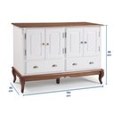 Ver imagem 5 de Balcão Buffet 4 Portas 2 Gavetas Hannover 60815 Linz Móveis - Branco/Imbuia