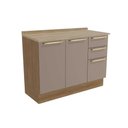 Ver imagem 1 de Módulo Cozinha Kappesberg Botanic Balcão Botanic M624 C/3 Gavetas e 2 Portas C/tampo 120cm