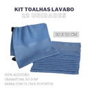 Ver imagem 2 de Kit 12 Toalhas de Lavabo Mão Linha Social 100% Algodao:Azul Indigo
