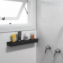 Suporte Porta Shampoo Prateleira para Banheiro Grafite 42cm Schmitt - 4