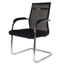 Ver imagem 1 de Cadeira Interlocutor Mesh Fixa Roma Preta W-122