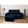 Sofá 3 Lugares Retrátil e Reclinável 230 cm Esteban - Azul - 1