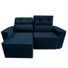 Sofá 3 Lugares Retrátil e Reclinável 230 cm Esteban - Azul - 7