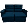 Sofá 3 Lugares Retrátil e Reclinável 230 cm Esteban - Azul - 6
