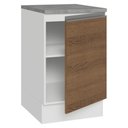 Ver imagem 6 de Balcão de Cozinha 50cm 1 Porta Branco/Rustic Glamy Madesa Branco/Rustic