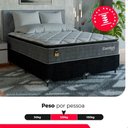 Ver imagem 5 de Cama Box Queen + Colchão Comfort Class Pillow Top 158x198cm Cinza/suede Preto