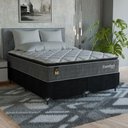 Ver imagem 1 de Cama Box Queen + Colchão Comfort Class Pillow Top 158x198cm Cinza/suede Preto