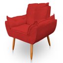 Ver imagem 4 de Kit 2 Poltronas Decorativa Opala Sala de Estar Tecido Suede Vermelho Cakes Decor